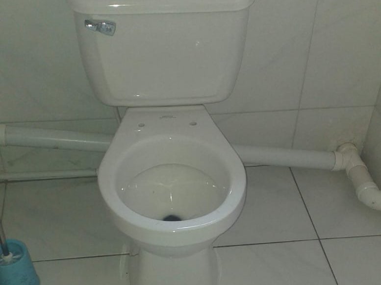 Restroom cleaned down to the fixtures